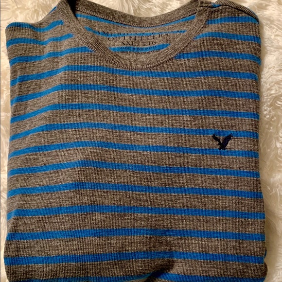 American Eagle Outfitters Other - American Eagle Gray & Blue strip mans XXL sweater